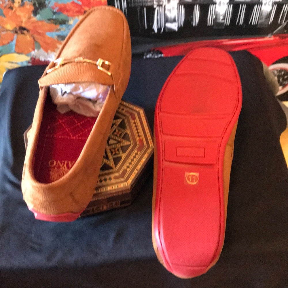 Tan Loafers with Red Soles - Picture 6 of 10